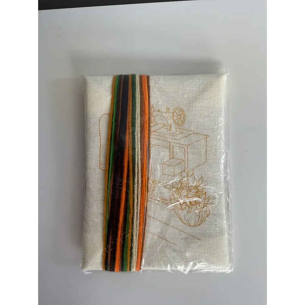Vintage Needlecraft Kit Jiffy 384 Treadle Sewing Machine Stitchery Crewel NIP